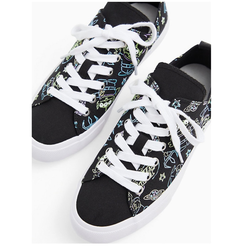 DISNEY PIXAR TOY STORY ALIEN NEON CANVAS SNEAKER